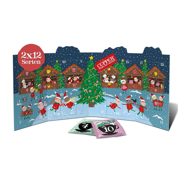 Cupper Premium Tea Adventskalender 2023 Groer Weihnachtskalender mit 24 Bio-Te