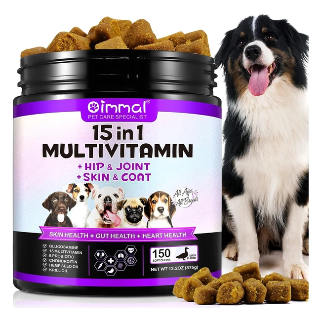 Integratore Multivitaminico per Cani CJZTP 150 Compresse Masticabili Sapore Anat