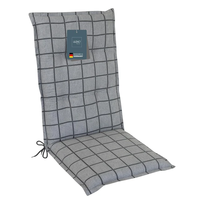 Lileno Home Gartenstuhl Auflagen 1er Set Hochlehner Yachtkaro Hellgrau