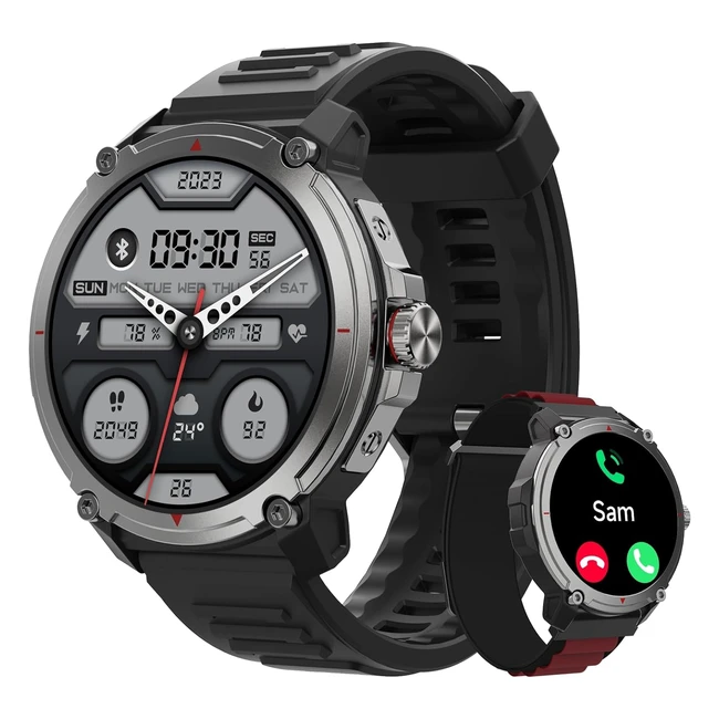 Montre connecte homme Toobur 138 HD Smartwatch 100 Sports Suivi de la frquen