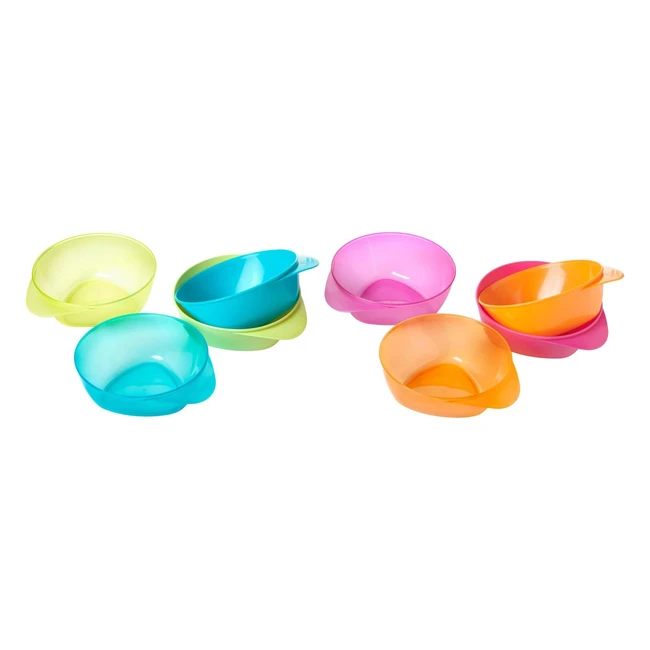 Tommee Tippee Easi Scoop Baby Feeding Bowls - Stackable Pack of 4 - BPA Free