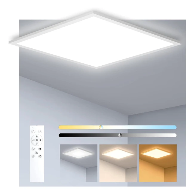 Oraymin LED Panel Deckenleuchte dimmbar mit Fernbedienung 24 W 2640 lm LED Panel