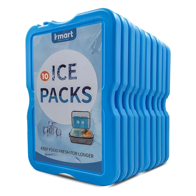 Ice Packs for Cool Box - Slim Reusable BPA-Free Freezer Blocks - Longlasting Quick Freeze - Perfect for Picnic Camping Beach