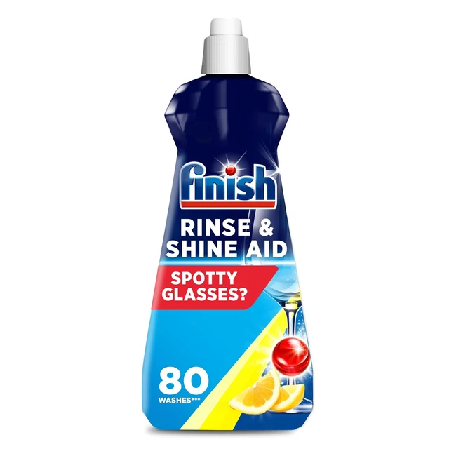Finish Dishwasher Rinse Shine Aid Lemon 400ml - Drier Glasses & Spot Prevention
