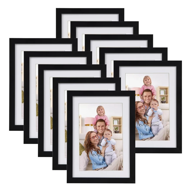 Cadre Photo Giftgarden Lot de 10 Noir 13x18 cm Mural/Table Bureau Chambre