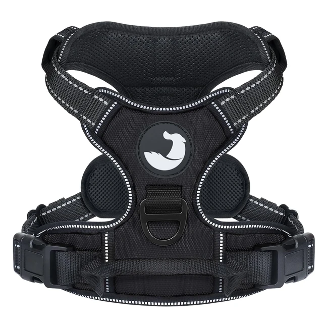 Harnais Chien Joytale Réfléchissant Anti Traction - Noir M