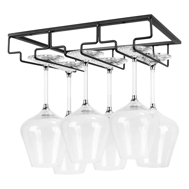 Porte Verres Suspendu Range Verre Peut Contenir 6 9 Verres Vin 3 Rangs Noir