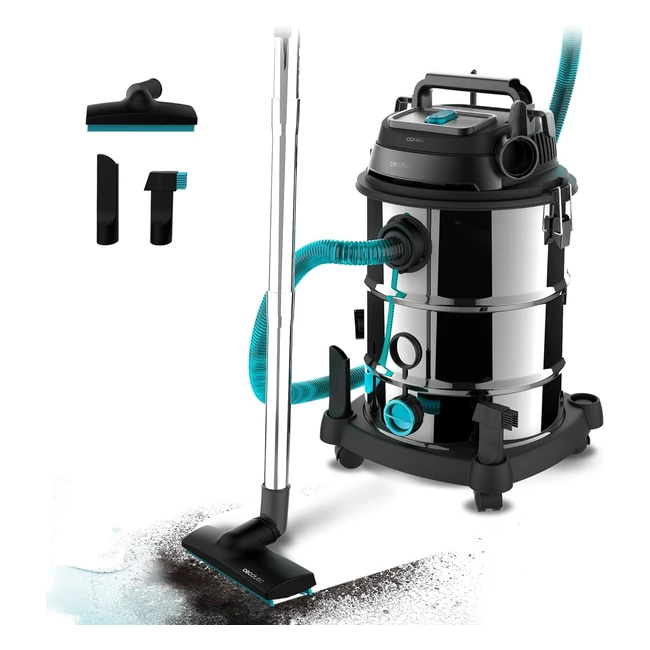 Aspiratore Cecotec Conga Rockstar Wet Dry Steel Pro 1600W 30L - Potente e Versat