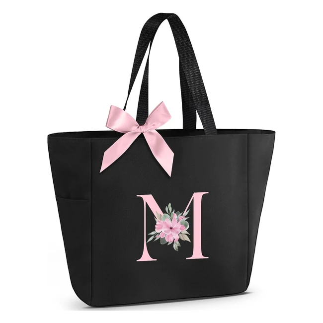 Vavabox AZ Initial Personalized Tote Bag - Waterproof - Birthday Gifts - Women B