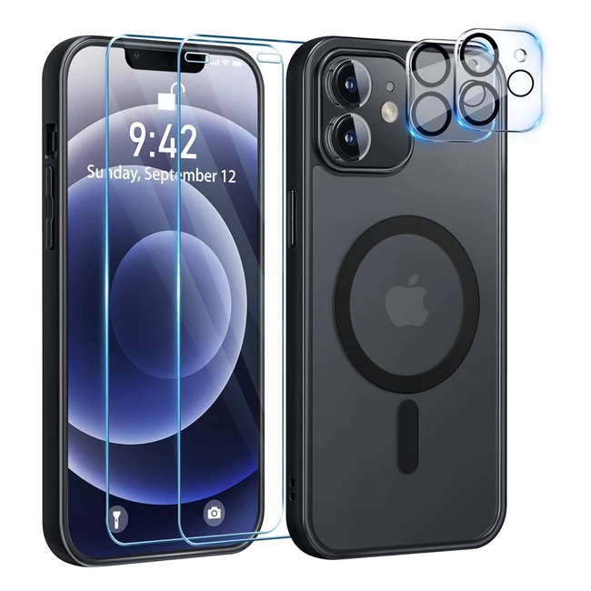 Coque iPhone 12 Yisrlery 5 en 1 avec protection cran et camra - Antichoc an