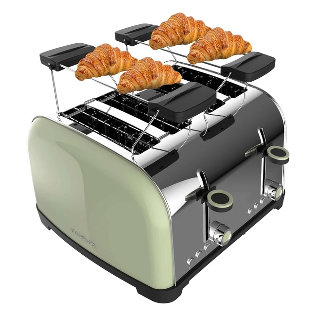 Cecotec Vertikaler Toaster Toastin Time 1700 Double Green 1700W - Doppelter Kurz