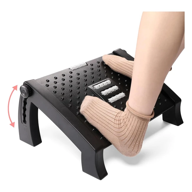 Reposapies Ergonmico MKITNVY con Funcin de Masaje Ajustable en 6 Niveles de 