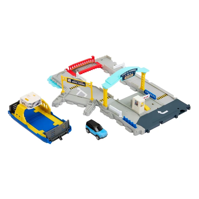 Coffret Port de Ferry Matchbox avec Ferry et Voiture Land Rover - Jouet Enfant 3