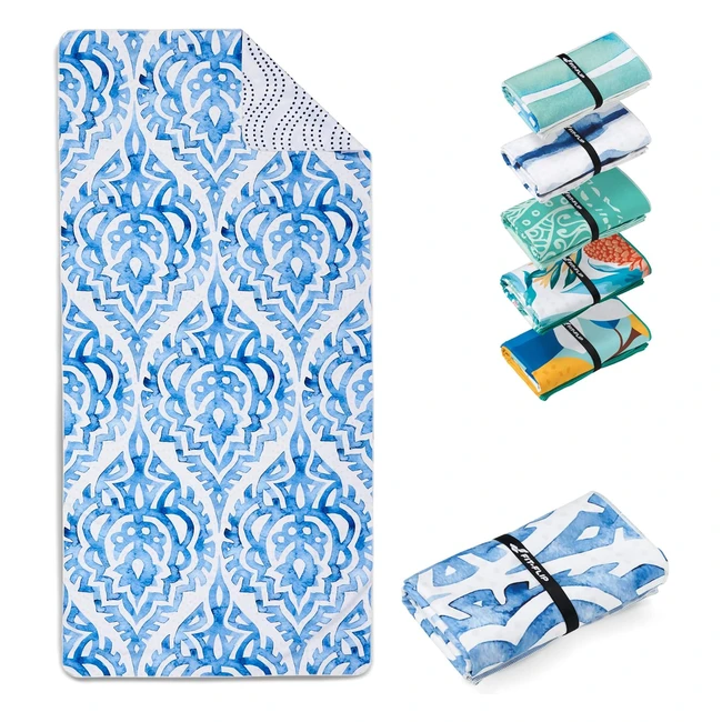 FitFlip Strandtuch XXL Mikrofaser Badetuch Gro 100 recyceltes Handtuch Boho 2