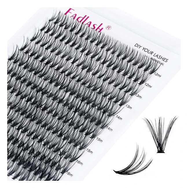 30D 007 C Curl Individual Cluster Lashes Extensions 12-18mm Mixed Trays DIY At Home