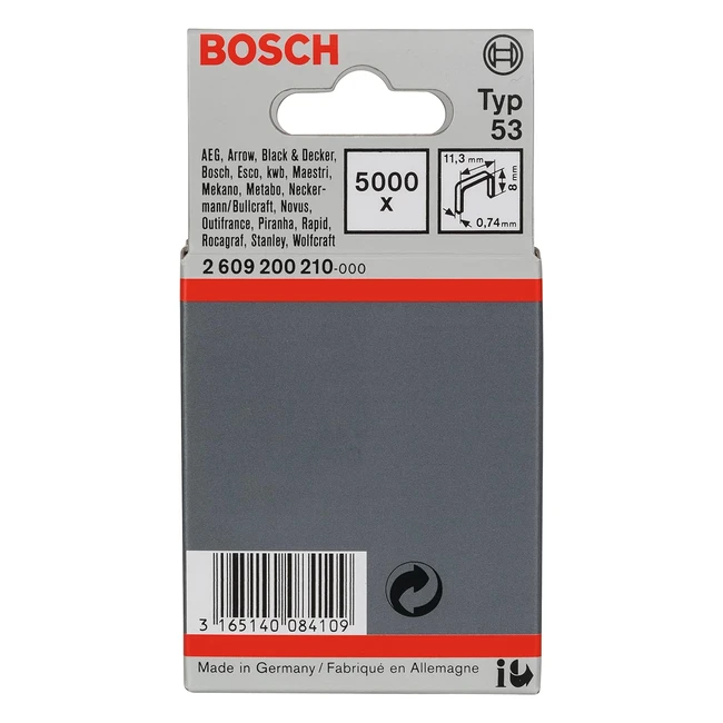 Grapa Alambre Fino Bosch 2 609 200 210 - Tipo 53114 x 074 8 mm