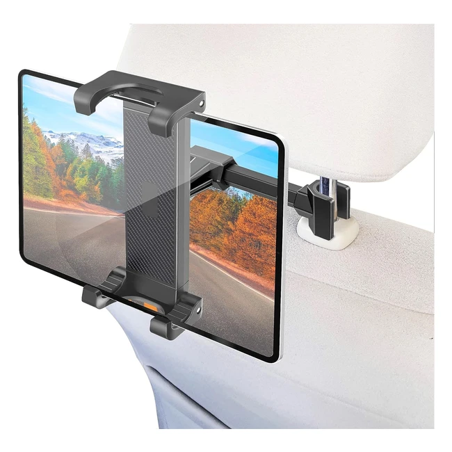 GVTECH Car Tablet Holder Universal 360 Rotating Stand - iPad Pro 9.7 10.5 Air Mini 2 3 4 5 iPhone Switch Samsung Tab - Black