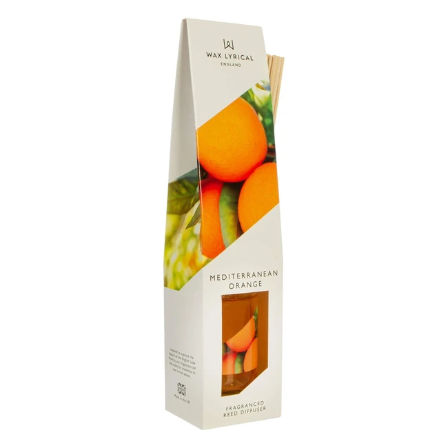Wax Lyrical Reed Diffuser 100ml Mediterranean Orange - Long Lasting Fragrance