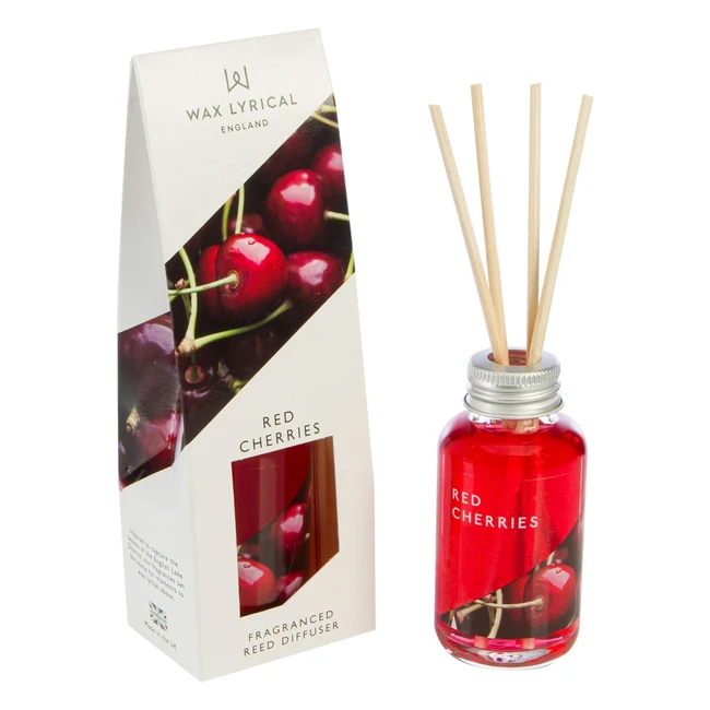 Red Cherries 40ml Reed Diffuser by Wax Lyrical - Bursting with Fine Fragrance