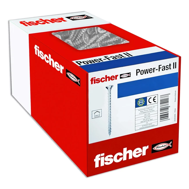 Tornillos Fischer Powerfast II 5x70mm 100 ud para maderas macizas - Ref. 123456