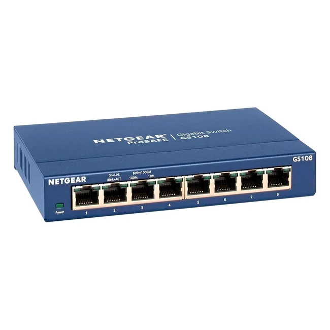 Switch Ethernet Netgear GS108GE de 8 Puertos Gigabit Plug&Play