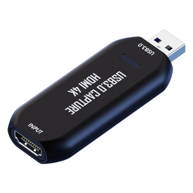 Carte de capture audio vidéo USB 3.0 HDMI vers USB 3.0 Full HD 1080p 60fps - Enregistreur caméscope pour diffusion en direct HD