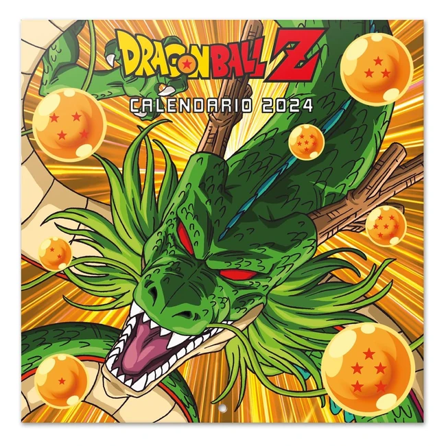 Calendario Pared Dragon Ball 2024 Planificador Mensual 30x30 cm