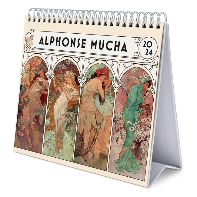 Calendario 2024 Alphonse Mucha Grupo Erik - Planificador Escritorio