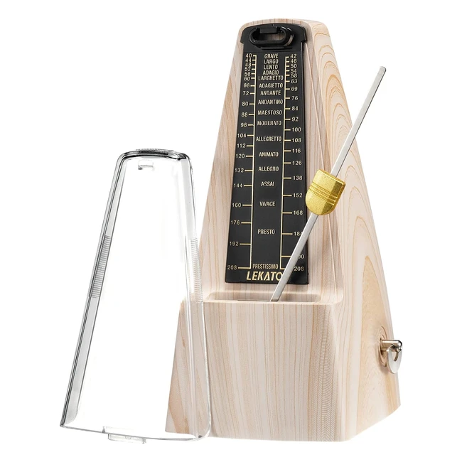 Métronome Mécanique avec Cloche Lekato - Universel pour Piano Guitare Ukulélé Violon - Son Puissant - Précision Rythme Tempo