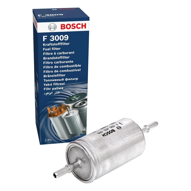 Filtro de gasolina Bosch F3009 para vehículos - Alta capacidad de retención de impurezas