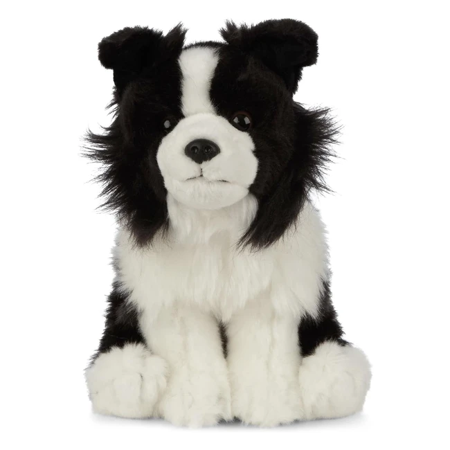 Living Nature Border Collie Plush Toy - Realistic Soft Cuddly Dog - Ecofriendly 