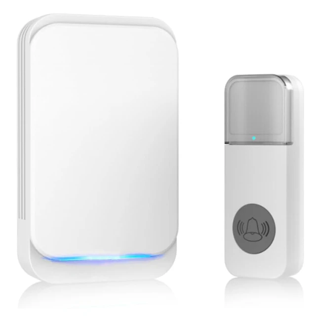 Timbre inalámbrico con indicadores LED resistente al agua - Blanco