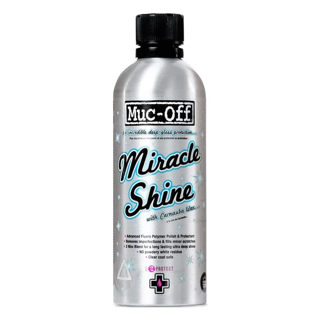 Pulimento para motocicletas Mucoff Miracle Shine 500ml - Brillo duradero y prote