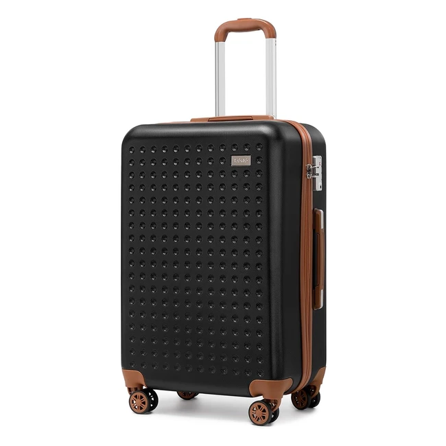 Kono Large Suitcase Lightweight ABS Hard Shell Durable 28 Check In Hold Luggage 4 Wheels TSA Lock 76cm 99L Black