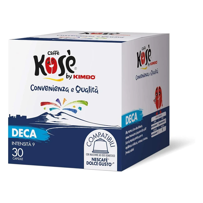 Kos by Kimbo Capsule Decaffeinato Nescaf Dolce Gusto 2 Astucci 30 Capsule