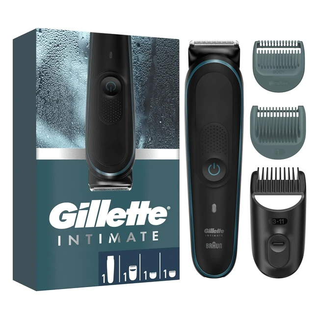 Gillette Intimate i5 Trimmer for Men - SkinFirst Technology - Lifetime Sharp Bla