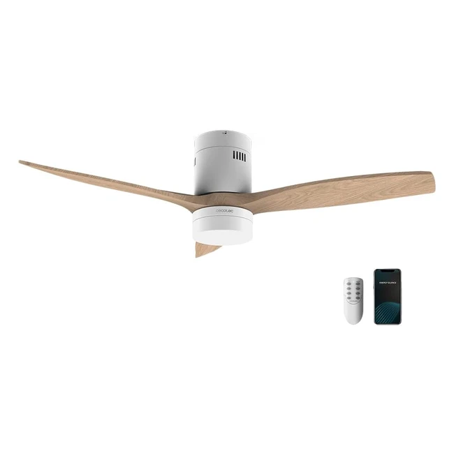 Cecotec Ventilateur Plafond Lumire Wifi EnergySilence Aero 5600 Aqua Connect 40W 52 3 Lames IP44