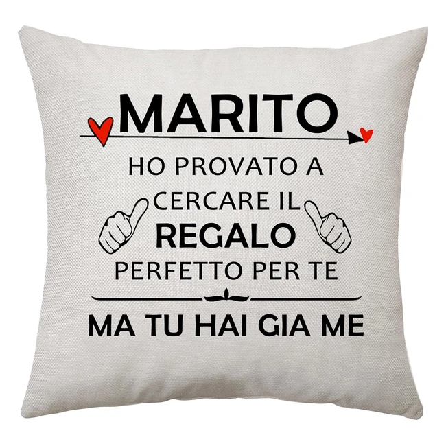 Copertura Cuscino Regalo Marito Compleanno San Valentino 45x45 cm Aconesong