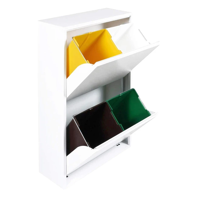 Pattumiera Dmora Salvaspazio 4 Secchi Bianco - Modello 1234