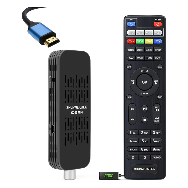 Decoder Digitale Terrestre Q265 Mini DVBT2 2024 USB PVR H265 HEVC Main10