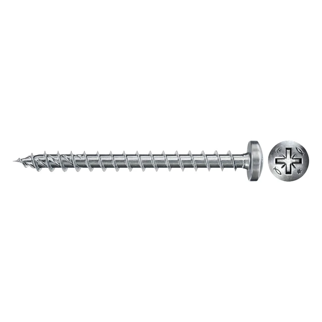 Tornillo Fischer Powerfast II 6x60mm para Madera - Pack 100ud - Conexión de Maderas Macizas