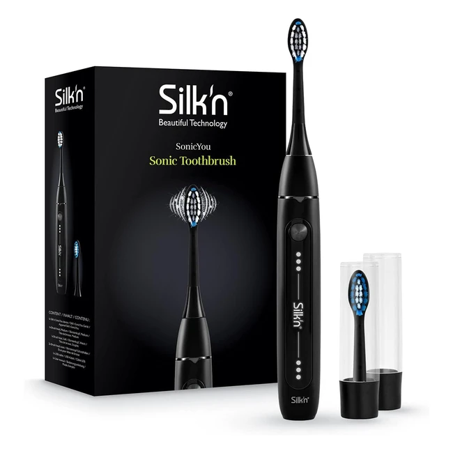 Silkn SonicYou Black Sonic Toothbrush  300 Days Battery Life  37000 Brush Stro