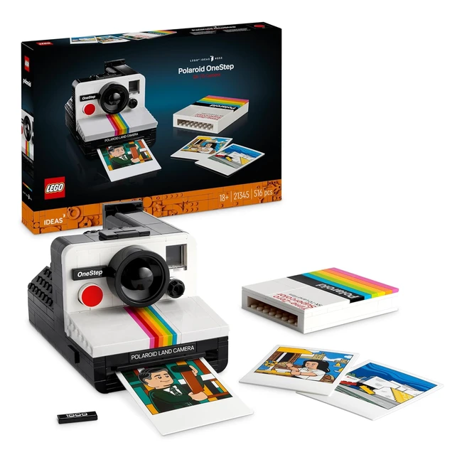 Lego Ideas Cámara Polaroid Onestep SX70 21345 - Regalo Fotógrafos - Kit Manualidades Adultos - Estilo Vintage