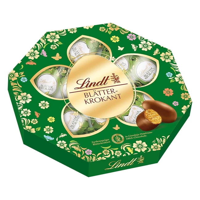 Lindt Schokolade Bltterkrokant Kassette 170g - Eier aus zartknusprigem Bltte