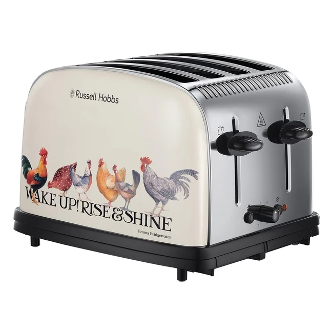 Russell Hobbs Emma Bridgewater Rise & Shine 4 Slice Toaster 27250 Cream