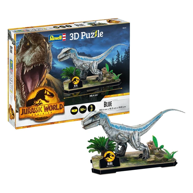 Revell 00243 Jurassic World Puzzle 3D Velociraptor Blu Dominion Blu