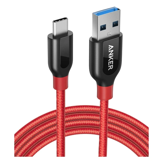 Cable USB Anker PowerLine USB-C a USB 3.0 1.8m Alta Durabilidad Galaxy S8 MacBook