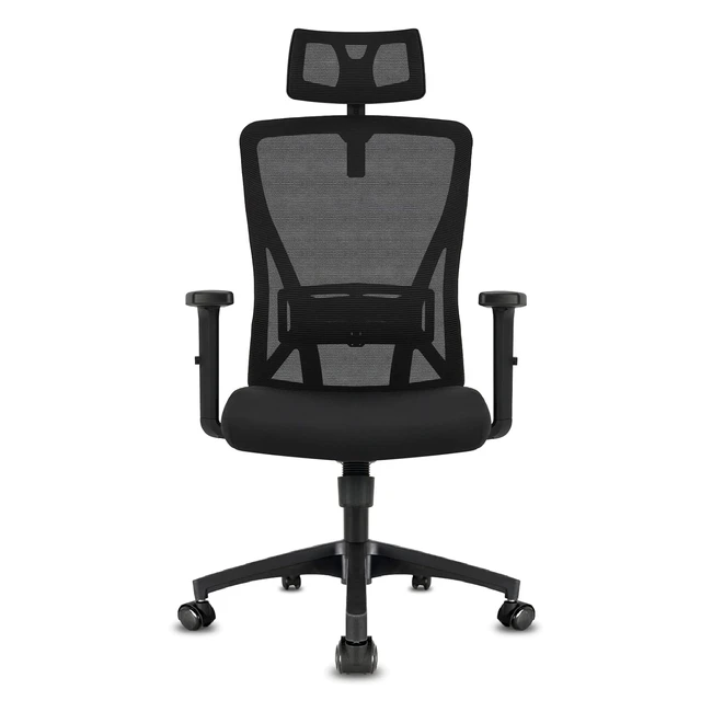 Durrafy Ergonomic Office Chair with Adjustable Headrest Armrests Lumbar Support 