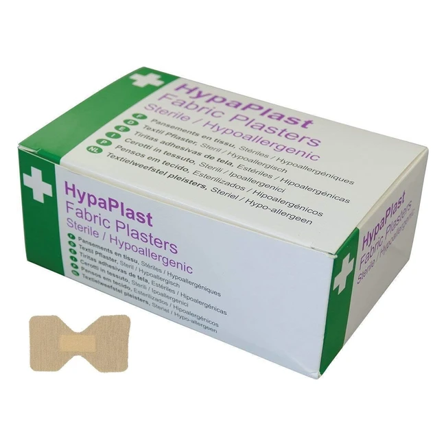 Hypaplast Fabric Plasters Fingertips 100 Pack - Comfortable & Hypoallergenic