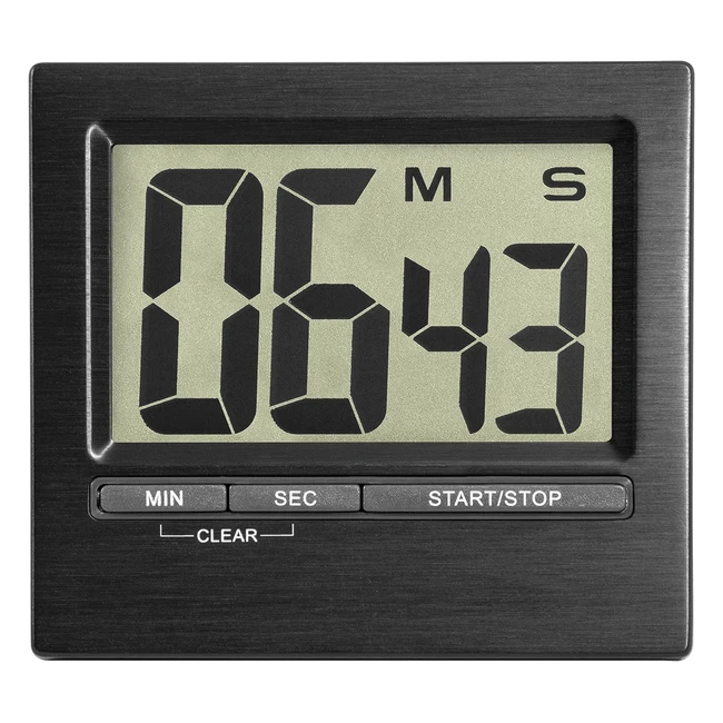 Timer Elettronico TFA Dostmann 38201301 Nero Alluminio - Confezione 1